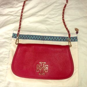 Red Tory Burch crossbody with dust bag